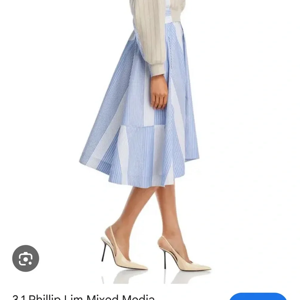 3.1 Phillip Lim Blue and White Striped Midi Shirt Dress - Picture 4 of 12